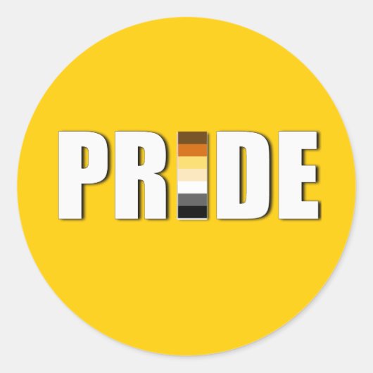 BEER PRIDE WORD FLAG RONDE STICKER (Voorkant)