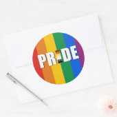 BEER PRIDE WORD FLAG RONDE STICKER (Envelop)