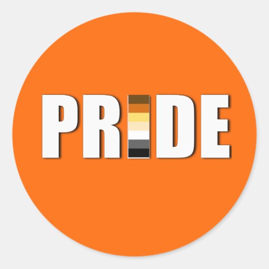 BEER PRIDE WORD FLAG RONDE STICKER (Voorkant)