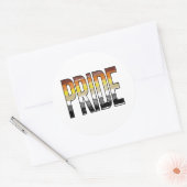 Beer Pride Word Ronde Sticker (Envelop)