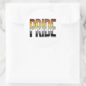 Beer Pride Word Ronde Sticker (Tas)