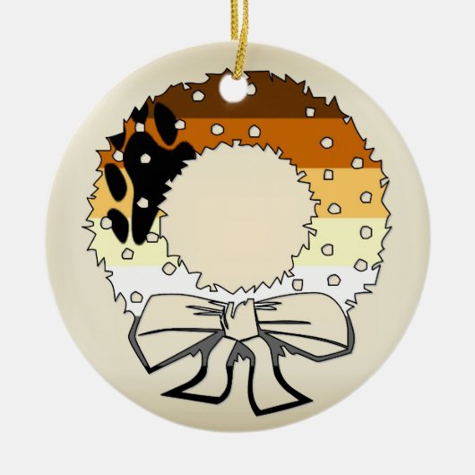 Beer Pride Wreath Keramisch Ornament (Voorkant)
