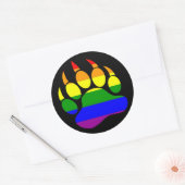 BEER PRIJS RAINBOW BEER PAW BLACK RONDE STICKER (Envelop)