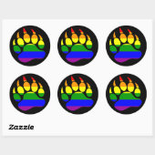 BEER PRIJS RAINBOW BEER PAW BLACK RONDE STICKER (Vel)