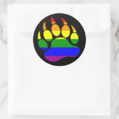 BEER PRIJS RAINBOW BEER PAW BLACK RONDE STICKER (Tas)