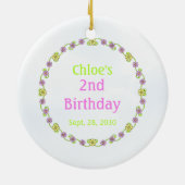 Beer Princess 2e verjaardag Keramisch Ornament (Achterkant)