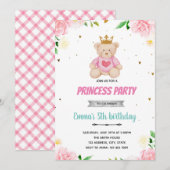 Beer princess slumber party-uitnodiging kaart (Voorkant / Achterkant)