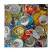 BEER print made out of aluminum cans   Tegeltje (Voorkant)