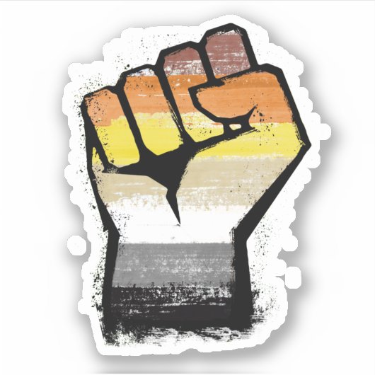 Beer Protest Vuist Sticker (Voorkant)