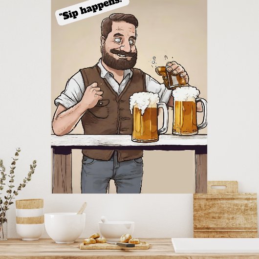 Beer Quote Poster (Keuken)