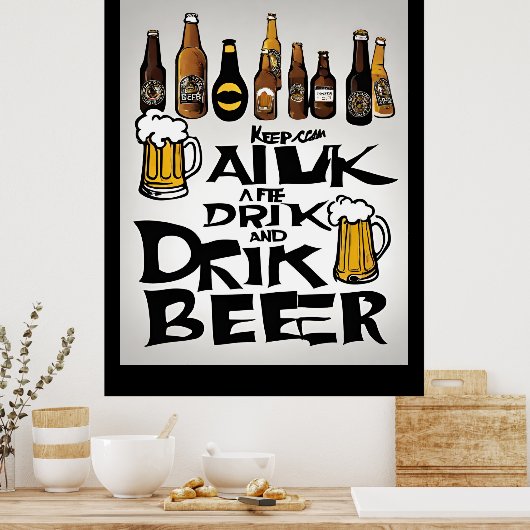 Beer Quote Poster (Keuken)