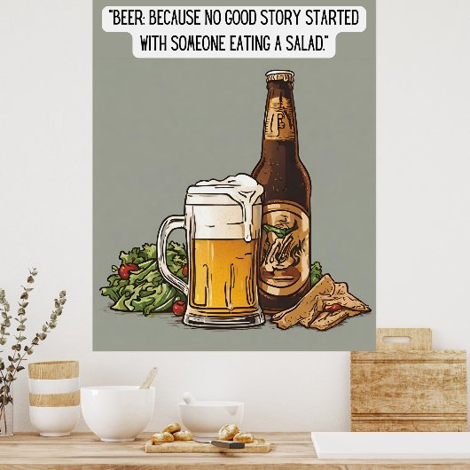Beer Quote Poster (Keuken)