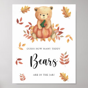 Beer - raad eens hoeveel teddyberen poster