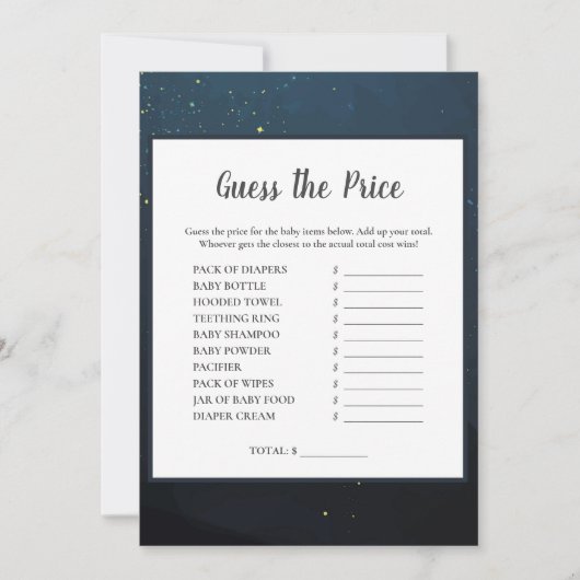 Beer raadt de prijs van het Baby shower Kaart (Voorkant)