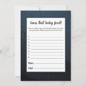 Beer raadt het Baby-Baby shower-spel Kaart (Voorkant)