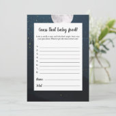 Beer raadt het Baby-Baby shower-spel Kaart (Staand voorkant)