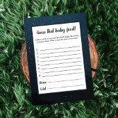 Beer raadt het Baby-Baby shower-spel Kaart