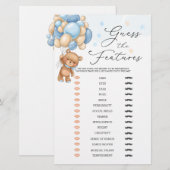 Beer raadt het Baby shower Baby (Voorkant / Achterkant)