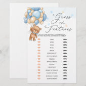 Beer raadt het Baby shower Baby (Voorkant / Achterkant)