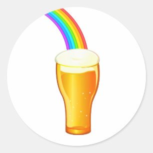 Beer Rainbow Ronde Sticker