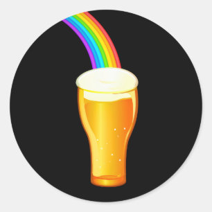 Beer Rainbow Ronde Sticker