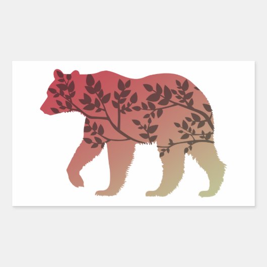 Beer Rechthoekige Sticker (Voorkant)