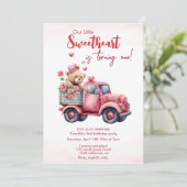 Beer Red Hearts Truck Verjaardag Kaart (Staand voorkant)