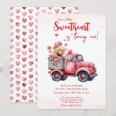 Beer Red Hearts Truck Verjaardag Kaart (Voorkant / Achterkant)