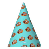 Beer Red Panda over turkooizen Feesthoedjes (Rechts)