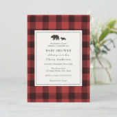 Beer Red Pset Baby shower Invitation Kaart (Staand voorkant)