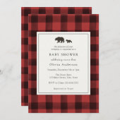 Beer Red Pset Baby shower Invitation Kaart (Voorkant / Achterkant)