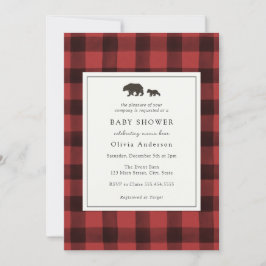 Beer Red Pset Baby shower Invitation Kaart