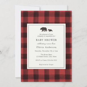Beer Red Pset Baby shower Invitation Kaart