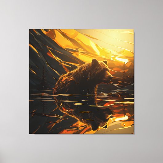 Beer reflectie canvas afdruk (Voorkant)