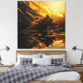 Beer reflectie canvas afdruk (Insitu (Slaapkamer))