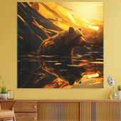 Beer reflectie canvas afdruk (Insitu (Woonkamer))