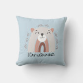 Beer Regenboog Custom Name Kinderkamer Kussen (Voorkant)