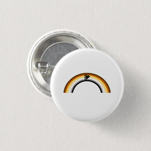Beer Regenboog Ronde Button 3,2 Cm