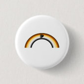 Beer Regenboog Ronde Button 3,2 Cm (Voorkant)