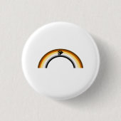 Beer Regenboog Ronde Button 3,2 Cm (Voorkant)