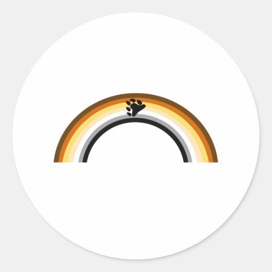 Beer regenboog ronde sticker (Voorkant)