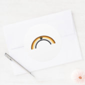 Beer regenboog ronde sticker (Envelop)