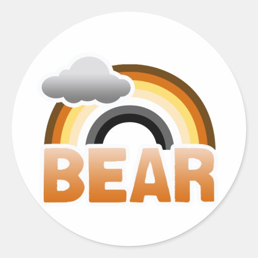 BEER REGENBOOG RONDE STICKER (Voorkant)