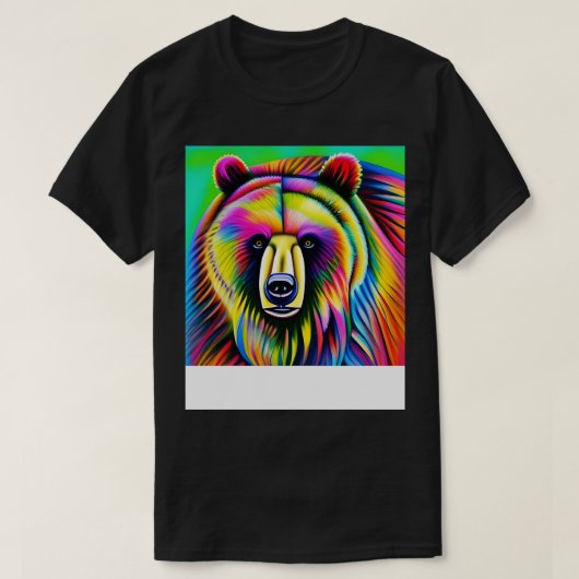 Beer regenboog schilderij t-shirt (Design voorkant)