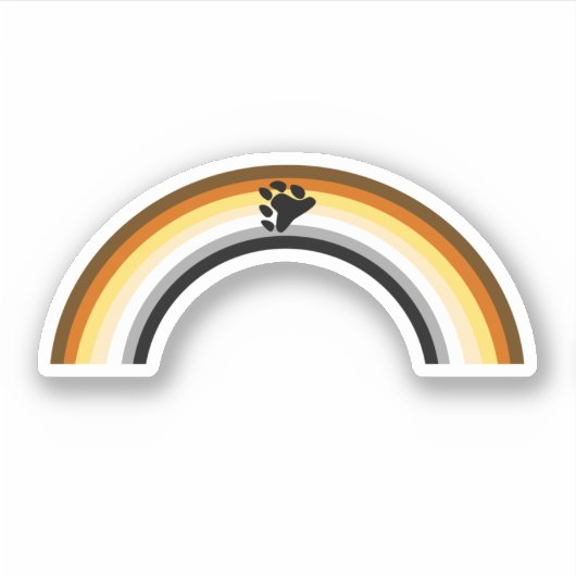 Beer Regenboog Sticker (Voorkant)