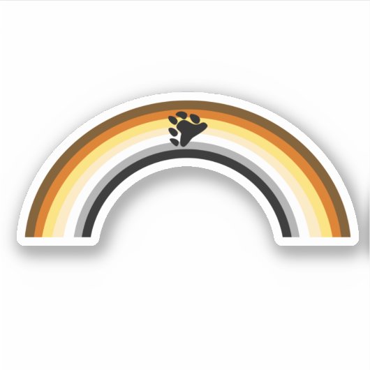 Beer Regenboog Sticker (Voorkant)