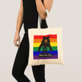 Beer regenbooghutten tote bag (Voorkant (product))