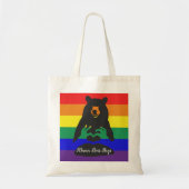 Beer regenbooghutten tote bag (Voorkant)