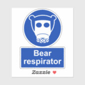 Beer respirator parodie gasmasker veiligheid stick sticker (Vel)