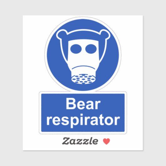 Beer respirator parodie gasmasker veiligheid stick sticker (Vel)